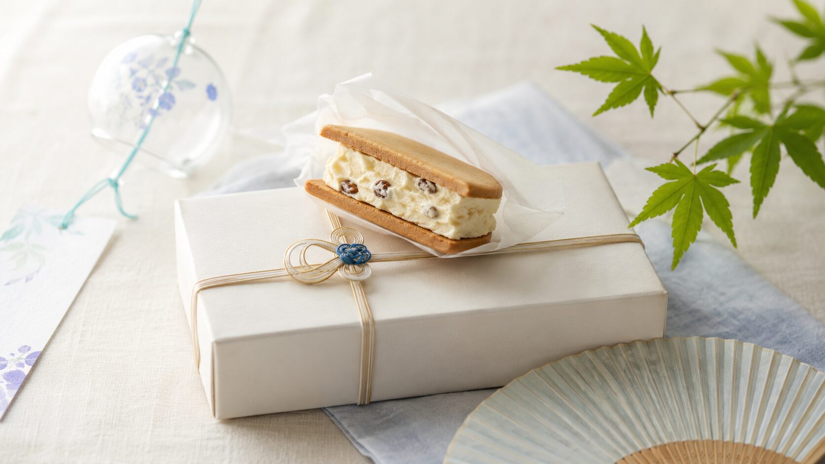 御中元のバターサンドギフト（個包装・水引）
